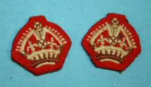 WW2 British shoulder rank badges (set)