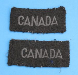 WW2 Canadian embroidered badge set