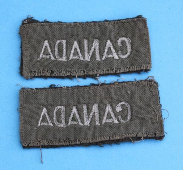 WW2 Canadian embroidered badge set - Image 2