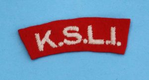 WW2 British embroidered KSLI badge
