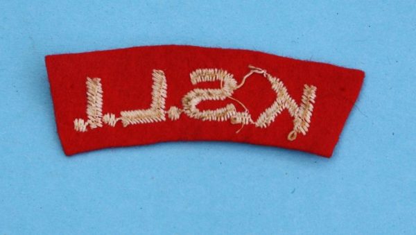 WW2 British embroidered KSLI badge - Image 2