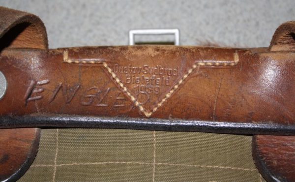 WW2 German Back-pack with animal skin NAMED - Image 7