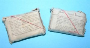WW2 British white first aid field dressing
