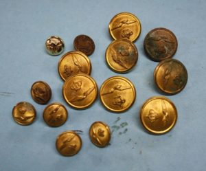 Dutch set of military buttons
