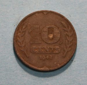 WW2 Dutch 10 cent coin (2)
