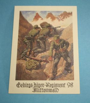 WW2 German postcard Mountain troops