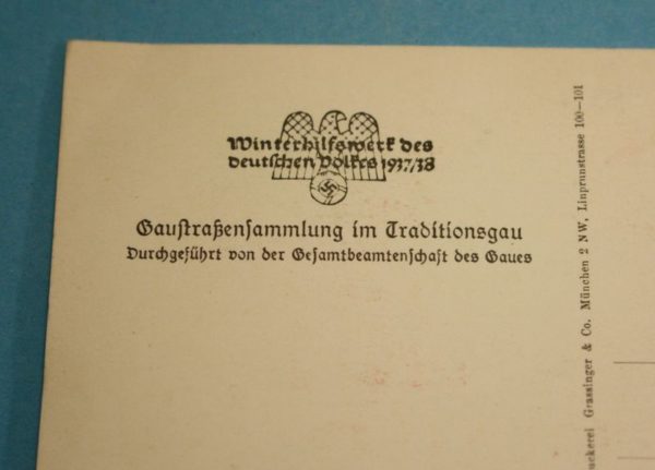 WW2 German postcard winter aid flowers - Image 4