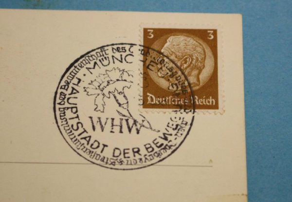 WW2 German postcard winter aid flowers - Image 3