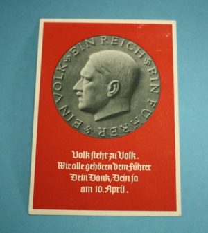 WW2 German postcard Volk steht zu Volk
