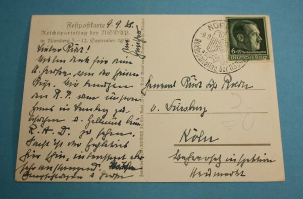 WW2 German postcard Reichsparteitag 1938 - Image 2