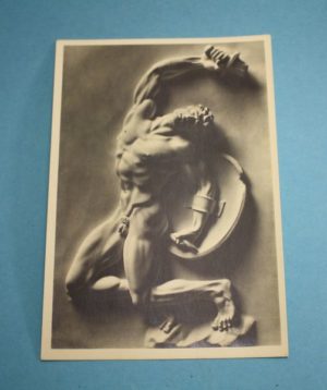 WW2 German postcard art statue