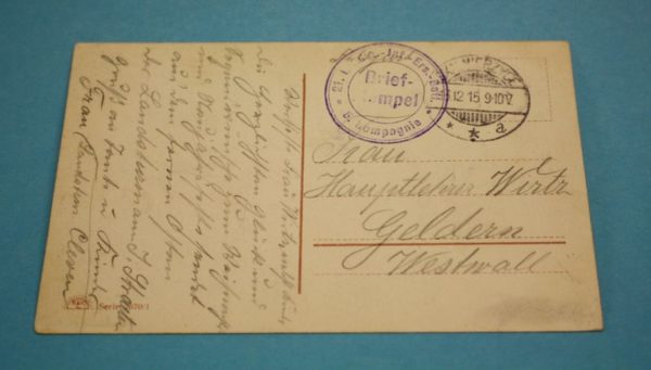 WW1 German Dec. 1915 dated postcard - Image 2