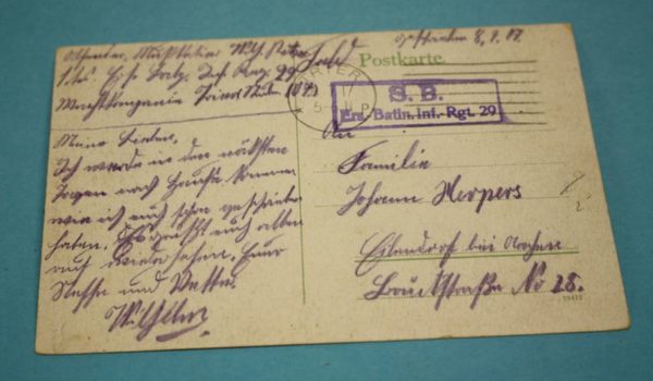 WW1 German july 1917 dated postcard - Image 2