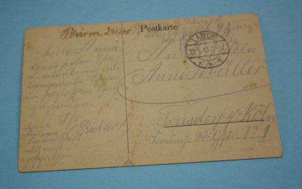 WW1 German January 1918 dated postcard - Image 2