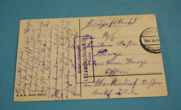 WW1 German june 1916 dated postcard - Image 2