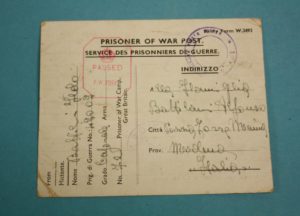 WW2 British issued POW card