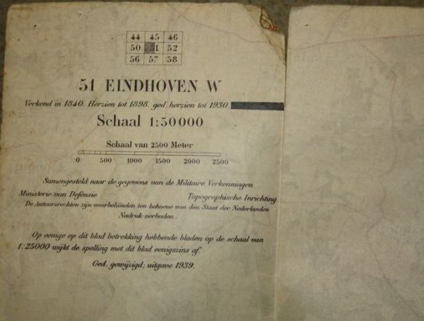 WW2 Dutch map of North West Eindhoven - Image 5