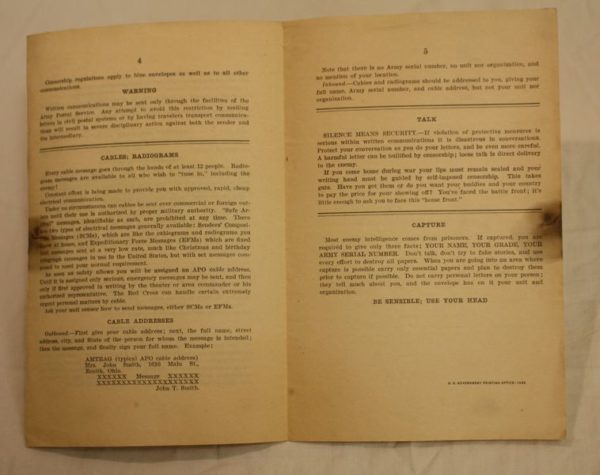 WW2 U.S. issued pamphlet “When you are overseas” - Image 4