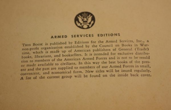 WW2 U.S. paperback “Saints and Strangers” - Image 2