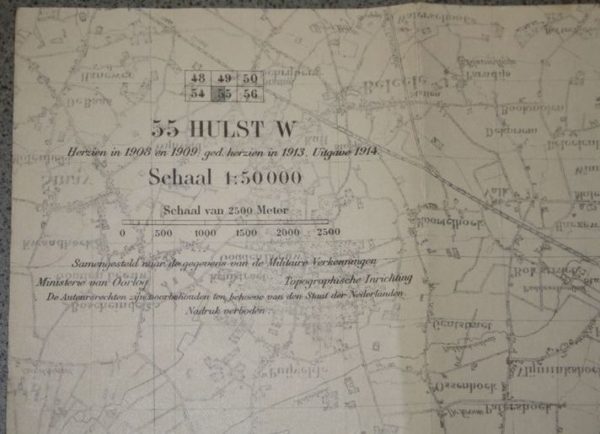 WW2 Dutch map of West Hulst - Image 4