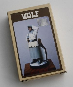 German WW2 soldier in great coat and snowsmock