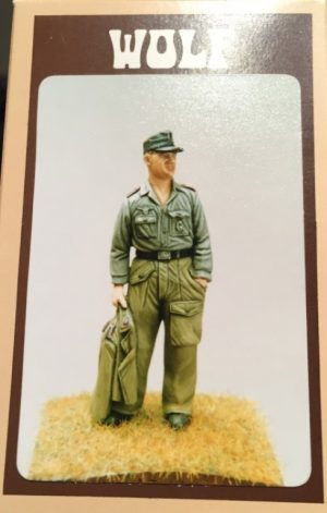 German tankman in weed-green uniform WW2