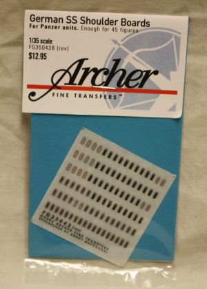 German SS shoulder boards for panzer units