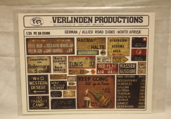 German / Allied road signs North Africa