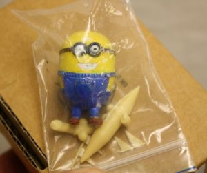 Minion with a kind of bomb