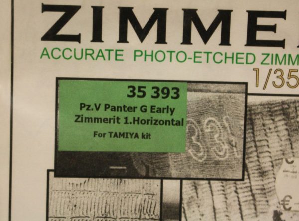 Pz. V Panther G early zimmerit 1 horizontal - Image 2