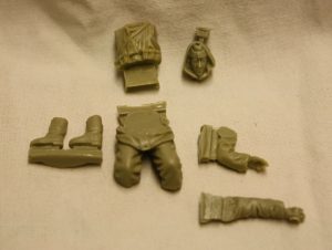 WW2 German sitting soldier with hoody
