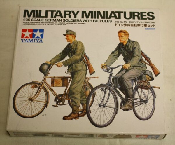 German soldiers with bicycles