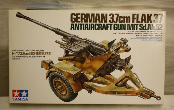 German 3.7cm Flak 37 Anti aircraft gun mit Sd.ah.52